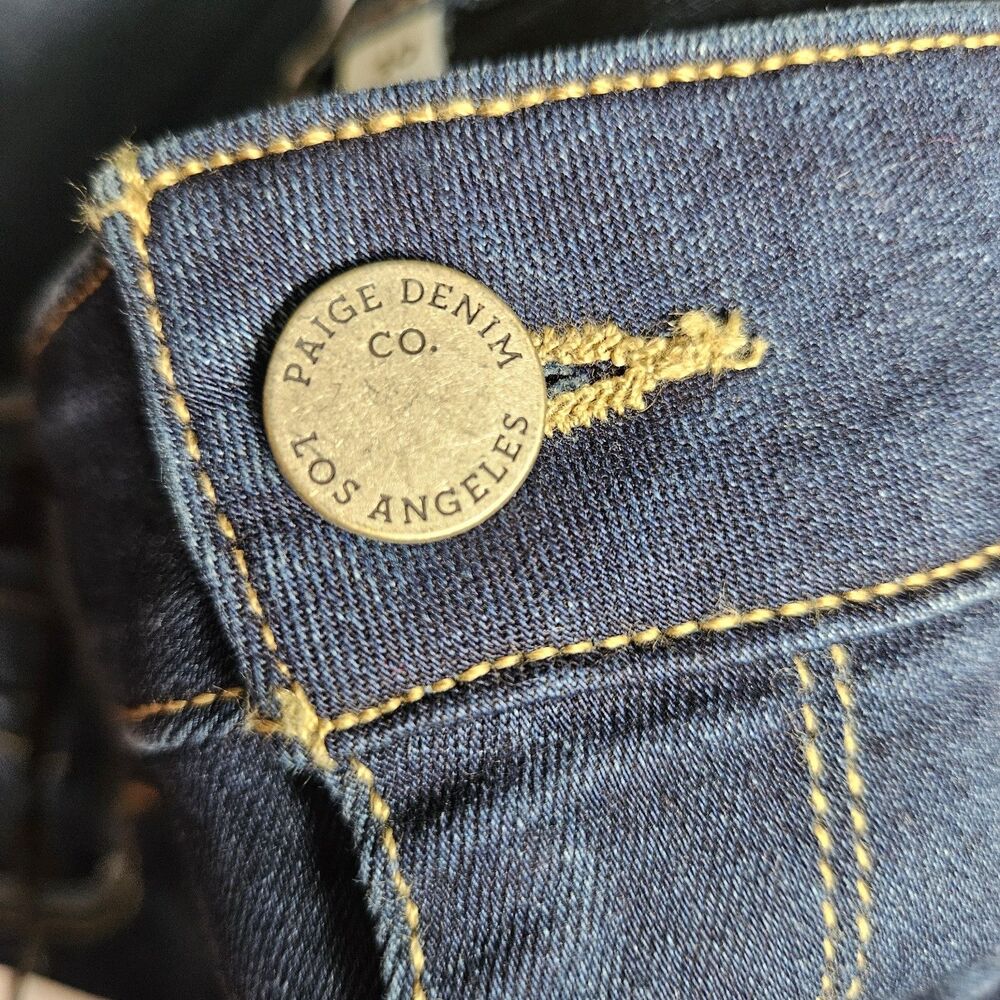 Paige Skyline Skinny Jeans Women's Size 31 Medium Wash Mid Rise Stretch Denim - Picture 4 of 11